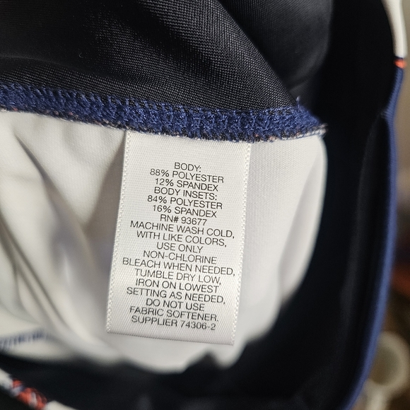 Liz Claiborne navy and floral weekend leggings small - Picture 2 of 5